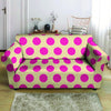 Cream And Pink Polka Dot Loveseat Cover-grizzshop