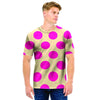 Cream And Pink Polka Dot Men T Shirt-grizzshop