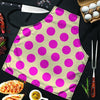 Cream And Pink Polka Dot Men's Apron-grizzshop