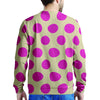 Cream And Pink Polka Dot Men's Sweatshirt-grizzshop