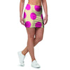 Cream And Pink Polka Dot Mini Skirt-grizzshop