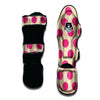 Cream And Pink Polka Dot Muay Thai Shin Guard-grizzshop