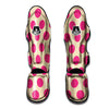 Cream And Pink Polka Dot Muay Thai Shin Guard-grizzshop