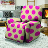 Cream And Pink Polka Dot Recliner Cover-grizzshop