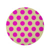 Cream And Pink Polka Dot Round Rug-grizzshop