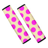 Cream And Pink Polka Dot Seat Belt Cover-grizzshop