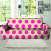 Cream And Pink Polka Dot Sofa Cover-grizzshop