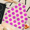 Cream And Pink Polka Dot Women's Apron-grizzshop