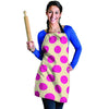 Cream And Pink Polka Dot Women's Apron-grizzshop