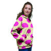 Cream And Pink Polka Dot Women's Hoodie-grizzshop