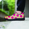 Cream And Pink Polka Dot Women's Sneakers-grizzshop