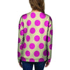 Cream And Pink Polka Dot Women's Sweatshirt-grizzshop