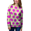 Cream And Pink Polka Dot Women's Sweatshirt-grizzshop