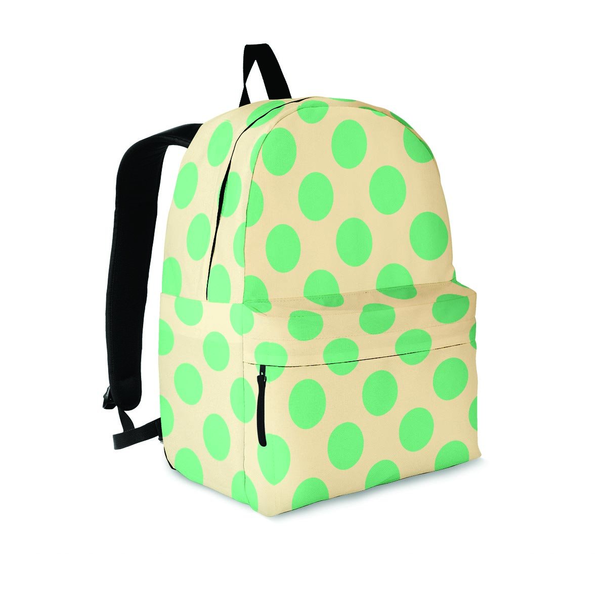 Cream And Teal Polka Dot Backpack-grizzshop