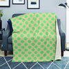 Cream And Teal Polka Dot Blanket-grizzshop