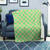 Cream And Teal Polka Dot Blanket-grizzshop