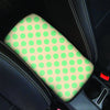 Cream And Teal Polka Dot Car Console Cover-grizzshop