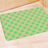 Cream And Teal Polka Dot Door Mat-grizzshop