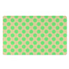 Cream And Teal Polka Dot Door Mat-grizzshop