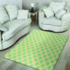 Cream And Teal Polka Dot Floor Mat-grizzshop