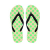 Cream And Teal Polka Dot Men's Flip Flops-grizzshop