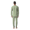 Cream And Teal Polka Dot Men's Pajamas-grizzshop