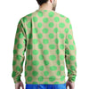 Cream And Teal Polka Dot Men's Sweatshirt-grizzshop