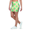 Cream And Teal Polka Dot Mini Skirt-grizzshop