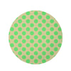 Cream And Teal Polka Dot Round Rug-grizzshop