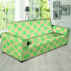 Cream And Teal Polka Dot Sofa Cover-grizzshop