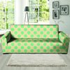 Cream And Teal Polka Dot Sofa Cover-grizzshop