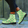 Cream And Teal Polka Dot Women's Boots-grizzshop