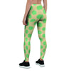 Cream And Teal Polka Dot Women's Leggings-grizzshop