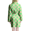 Cream And Teal Polka Dot Women's Robe-grizzshop