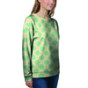 Cream And Teal Polka Dot Women's Sweatshirt-grizzshop