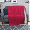 Crimson Glitter Texture Print Blanket-grizzshop