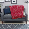 Crimson Paisley Bandana Print Blanket-grizzshop