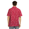 Crimson Paisley Bandana Print Men’s Hawaiian Shirt-grizzshop