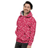 Crimson Paisley Bandana Print Men's Hoodie-grizzshop