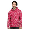 Crimson Paisley Bandana Print Men's Hoodie-grizzshop