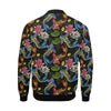 Crochet Koi Fish Lotus Pattern Print Men's Bomber Jacket-grizzshop