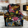 Crochet Koi Fish Lotus Pattern Print Recliner Cover-grizzshop