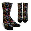 Crochet Koi Fish Lotus Pattern Print Unisex Crew Socks-grizzshop