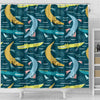 Crocodile Cartoon Pattern Print Bathroom Shower Curtain-grizzshop