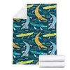 Crocodile Cartoon Pattern Print Blanket-grizzshop