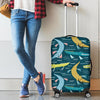 Crocodile Cartoon Pattern Print Luggage Cover Protector-grizzshop