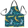 Crocodile Cartoon Pattern Print Men's Apron-grizzshop