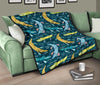 Crocodile Cartoon Pattern Print Quilt-grizzshop