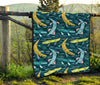 Crocodile Cartoon Pattern Print Quilt-grizzshop