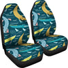 Crocodile Cartoon Pattern Print Universal Fit Car Seat Covers-grizzshop